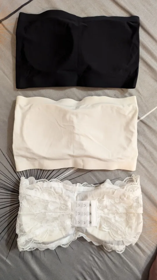 3 Pack Strapless Bras Bandeau image indicator(2)