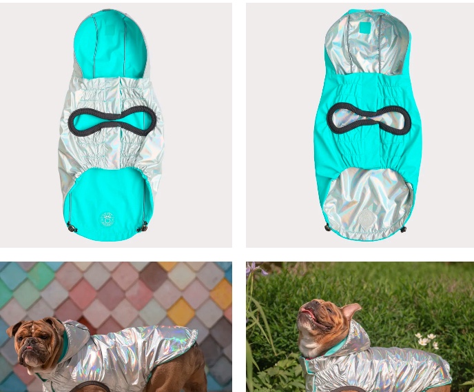 Dog Raincoat - Turquoise #freecycle