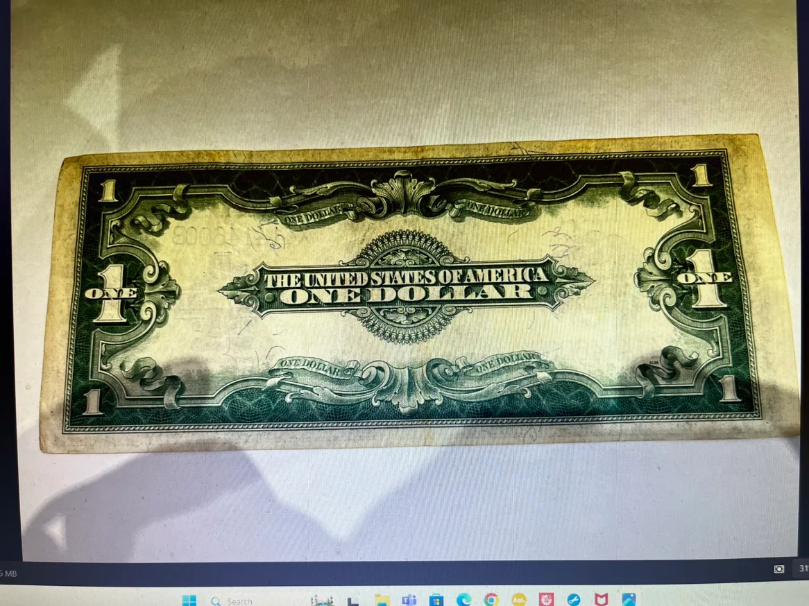 1923 $1 Large Blue Seal Silver Certificate Bill image indicator(2)