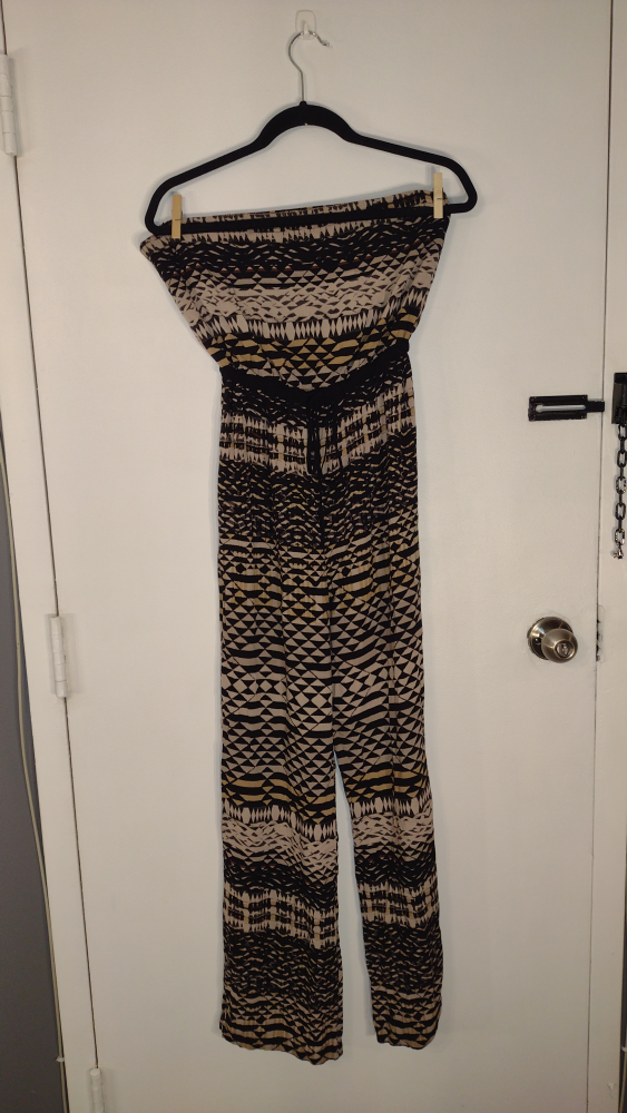 Black and White Strapless Jumpsuit - photo 2