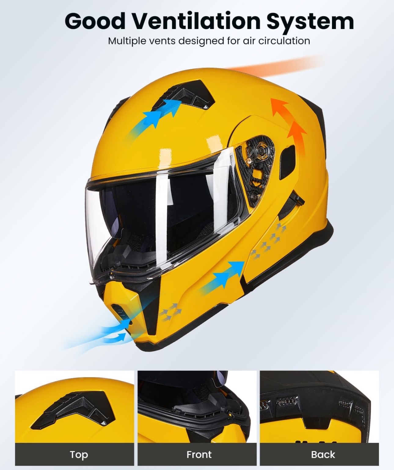 Yellow Motorcycle Helmet - photo 3