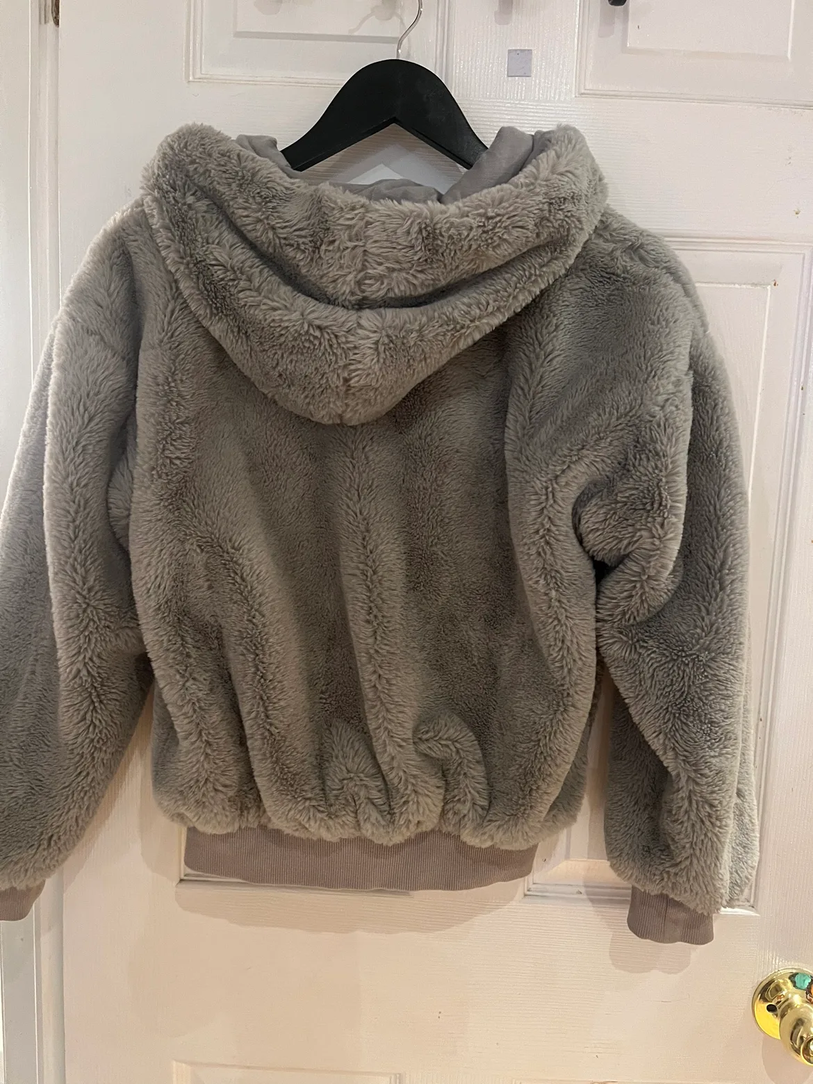 Topshop Grey Fuzzy Hoodie image indicator(2)