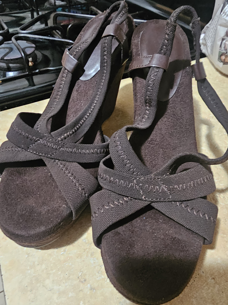 Brown Wedge Sandals