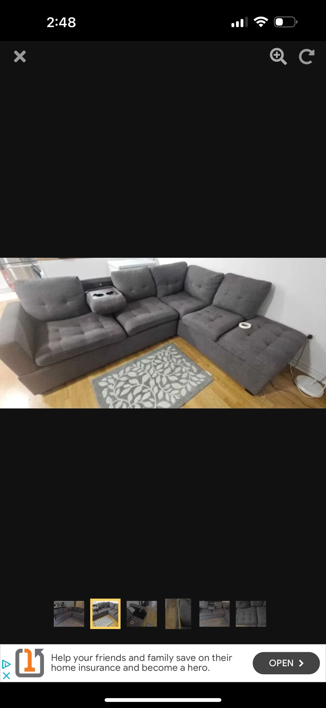 Grey Sectional Sofa thumbnail