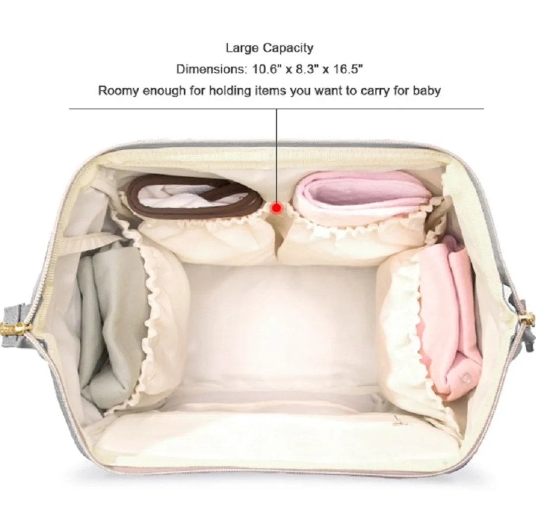 Grey Diaper Bag Backpack image indicator(7)