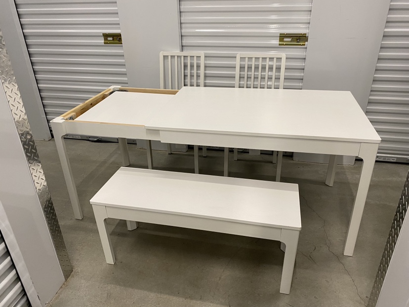Can deliver—Ikea Ekedalen extendable table, 2 chairs and a bench