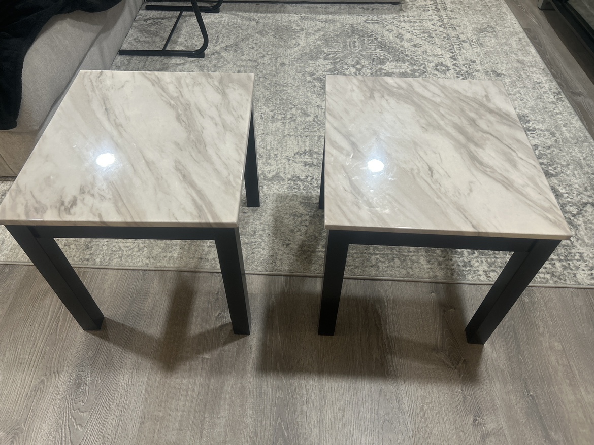 ✨Marble Top End Table x2