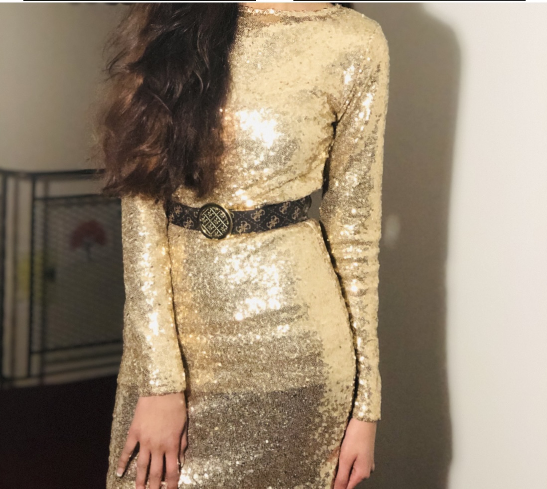 Gold Sequin Dress