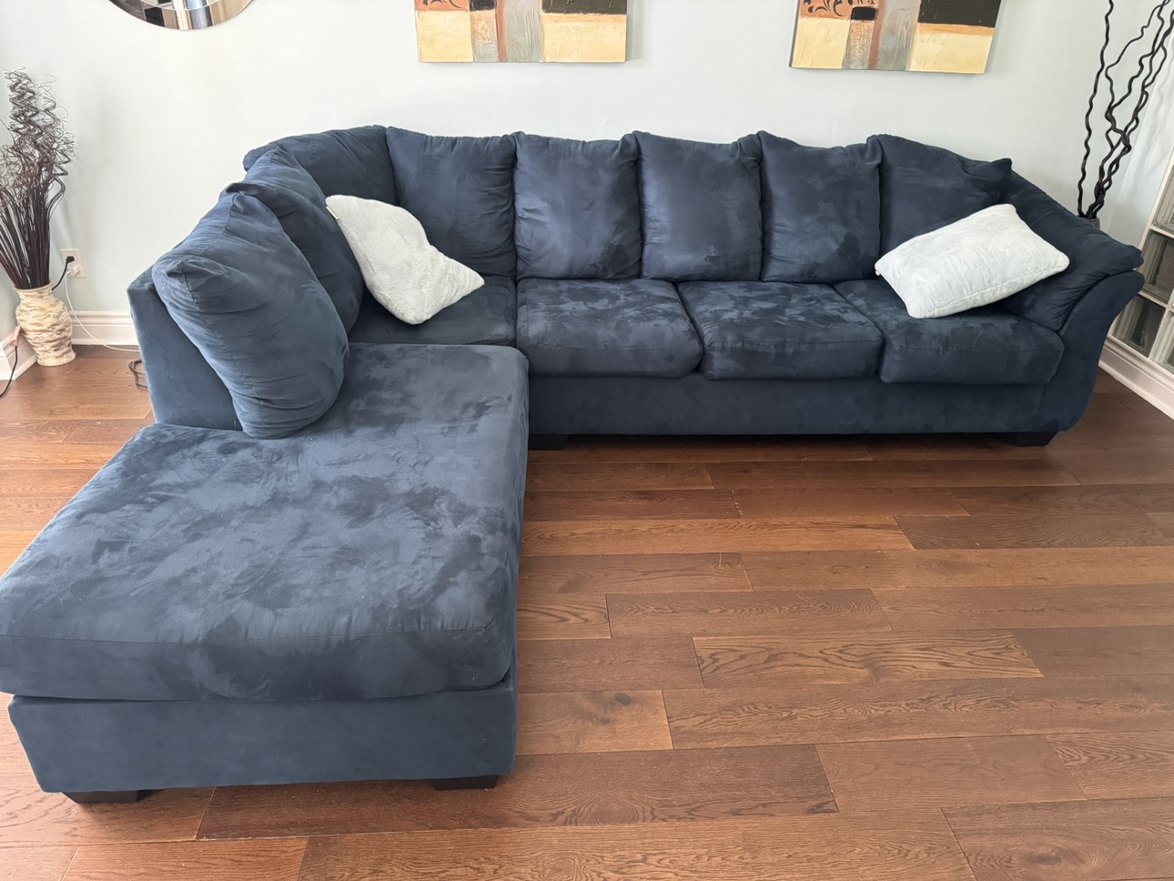 Blue Sectional Couch - photo 5