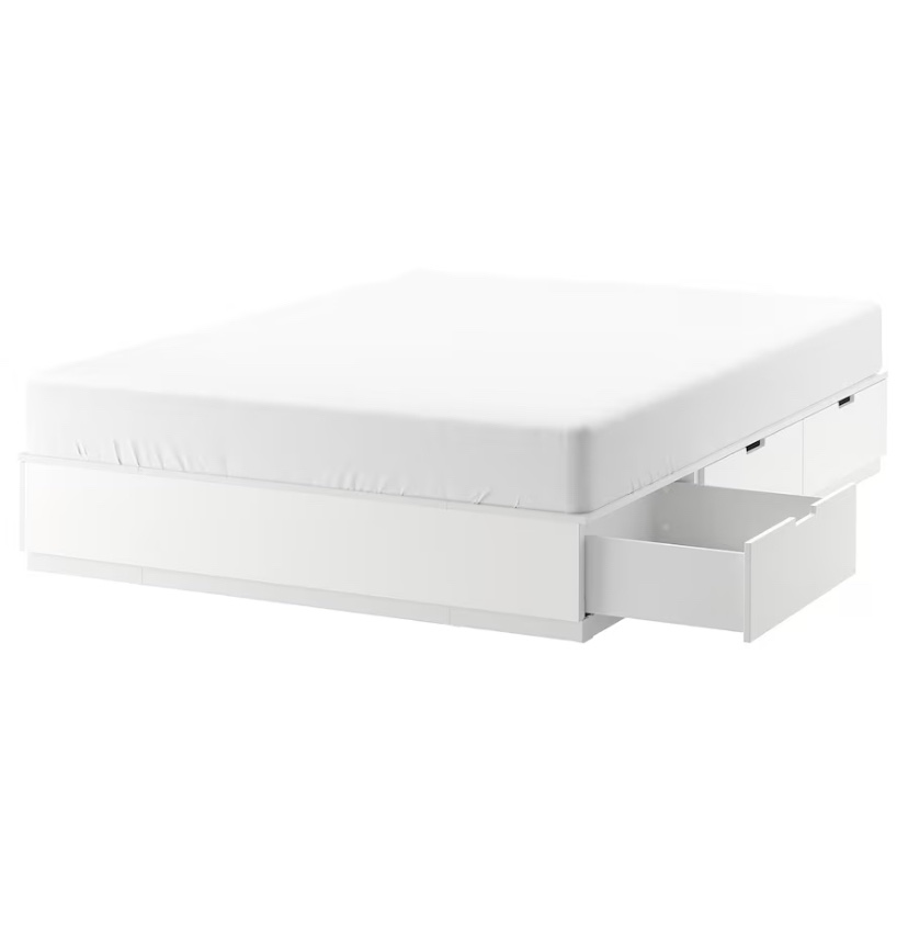 IKEA NORDLI King Bed Frame with Storage