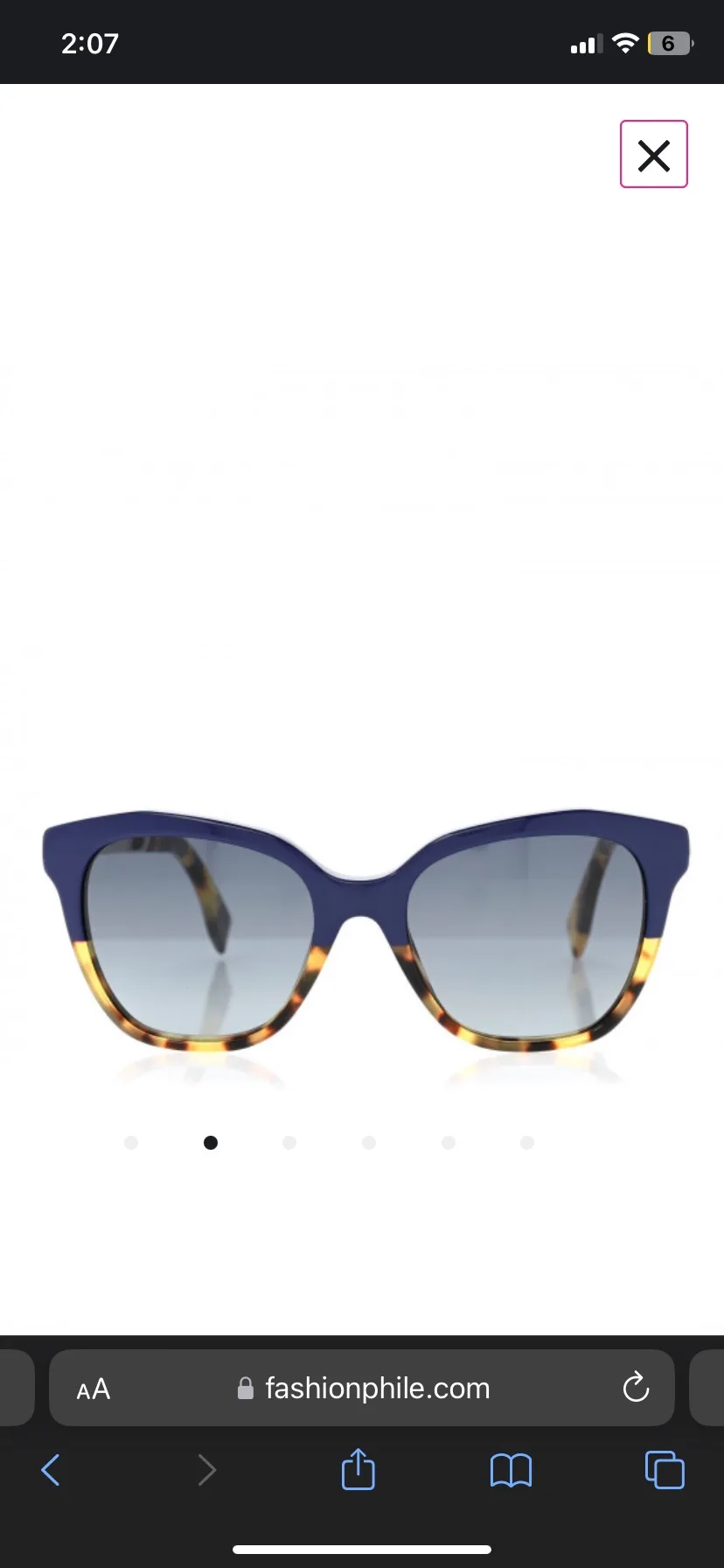 FENDI Cat eye sunglasses Tortoise blue thumbnail