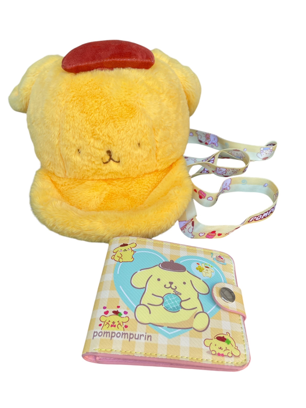 Pompompurin Plush bag & Wallet Set