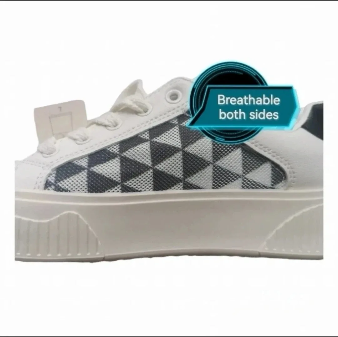 Brand New Women's Checkered Pattern Sneakers - size 8 image indicator(2)