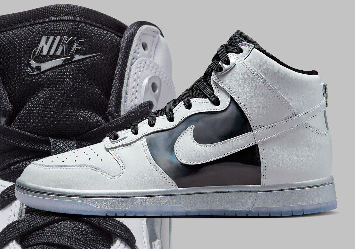 Nike Women's Dunk High SE White / White - Metallic Silver - photo 3