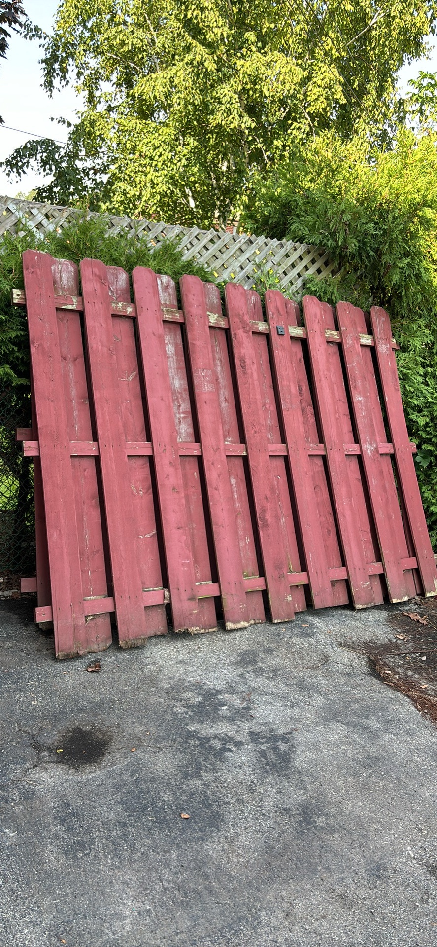 Red Wooden Fence Panels - photo 2