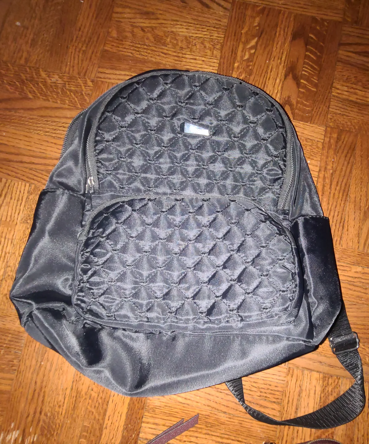 Black Quilted Backpack thumbnail
