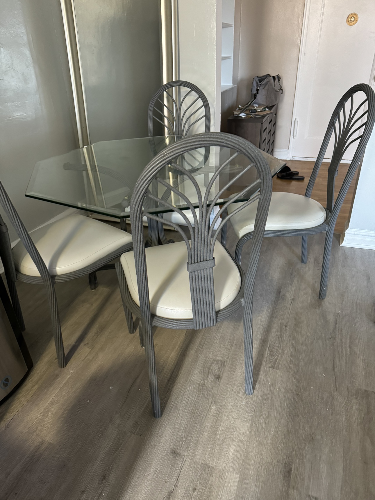 Glass Top Dining Table and Four Chairs - photo 2