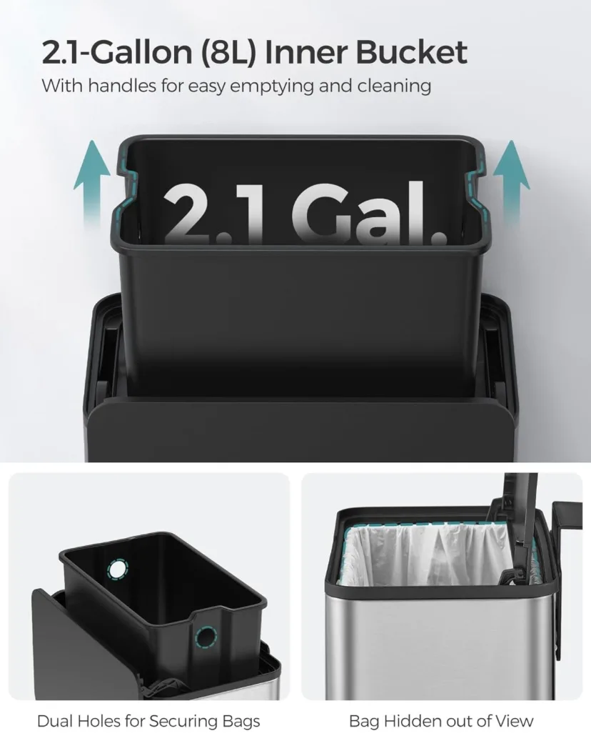 Hanging Trash Can, 2.1-Gallon (8 L) image indicator(6)