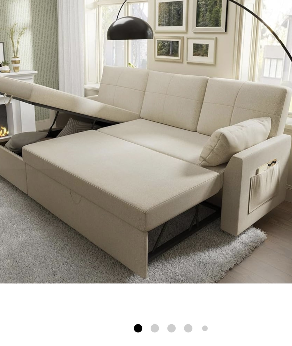Beige Sofa Bed - photo 3