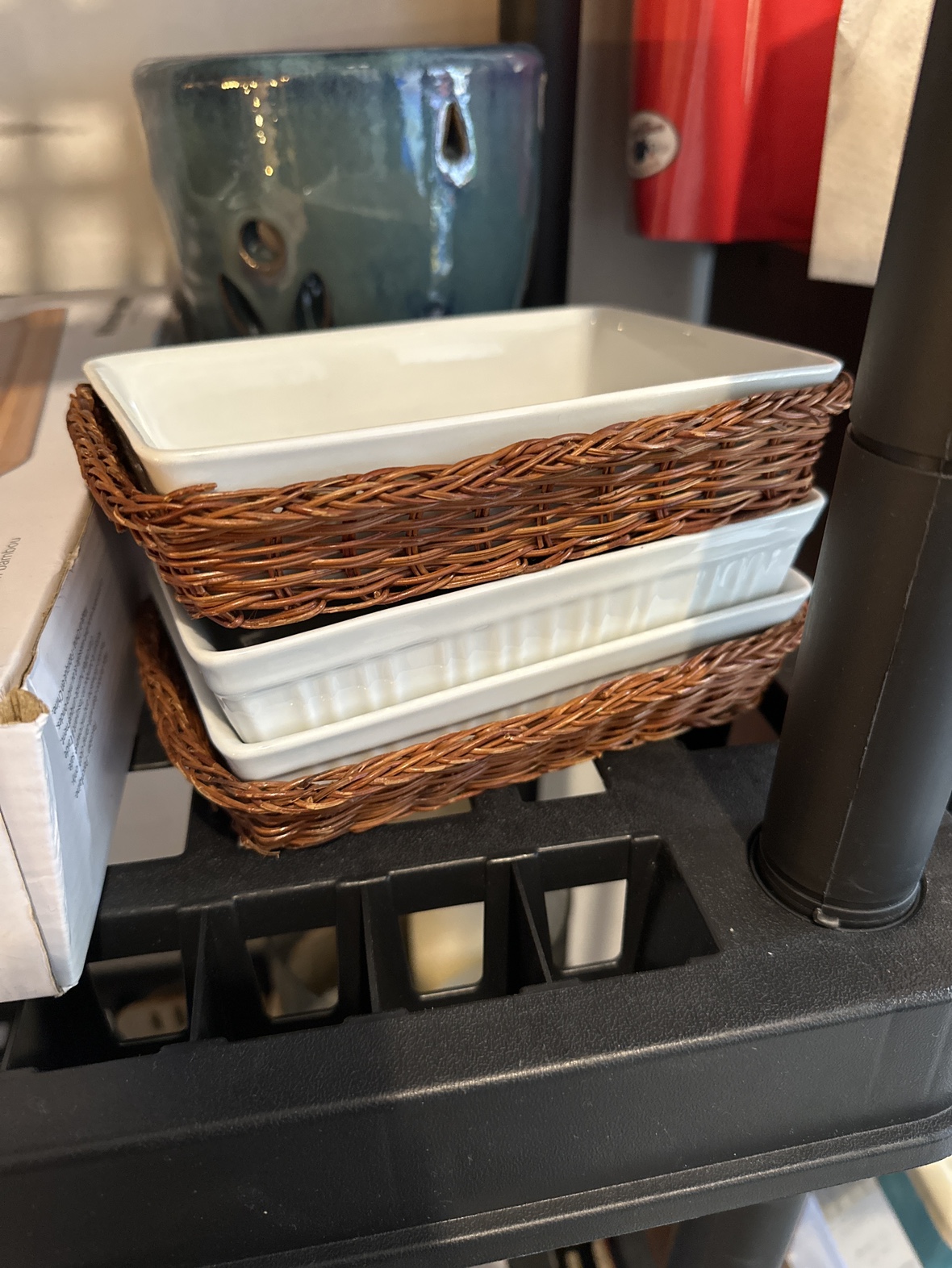 Wicker Baking Dish Set