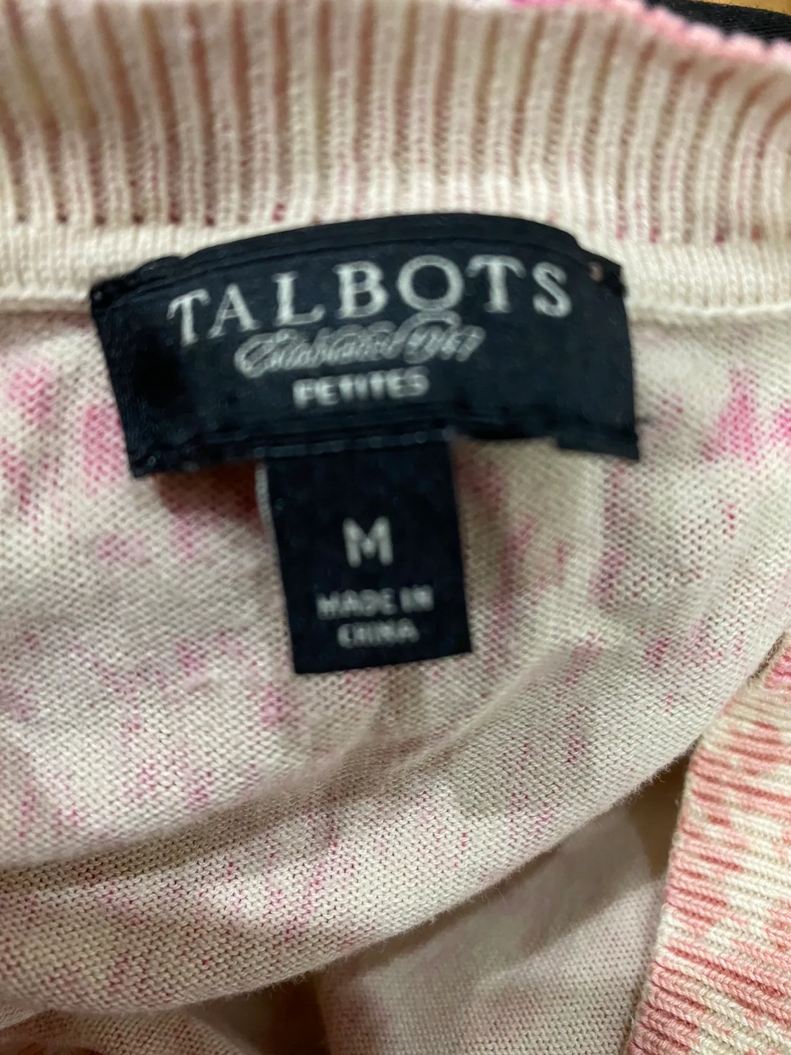 Talbots Pink Cardigan Sweater Size M image indicator(3)