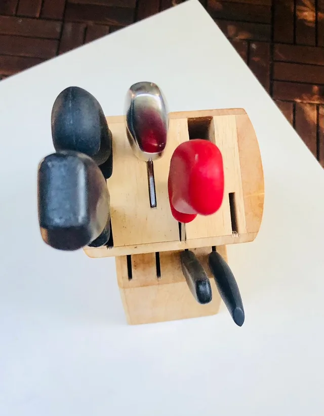 Wooden Knife Block 🧡 image indicator(2)