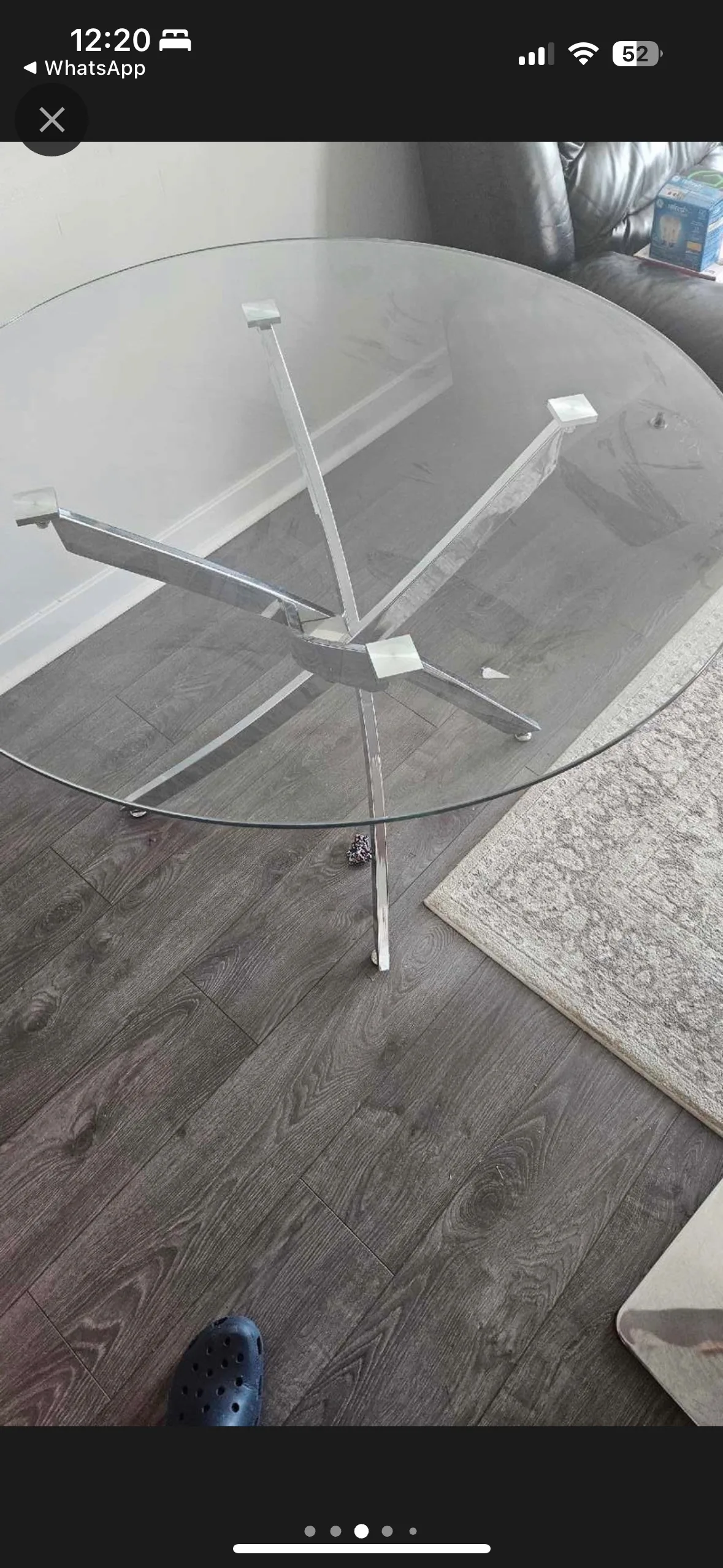 Glass Table and Four Chairs image indicator(2)