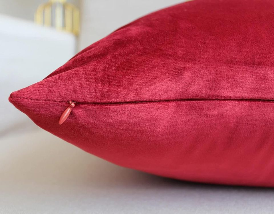 Red Velvet Pillow Covers - photo 2