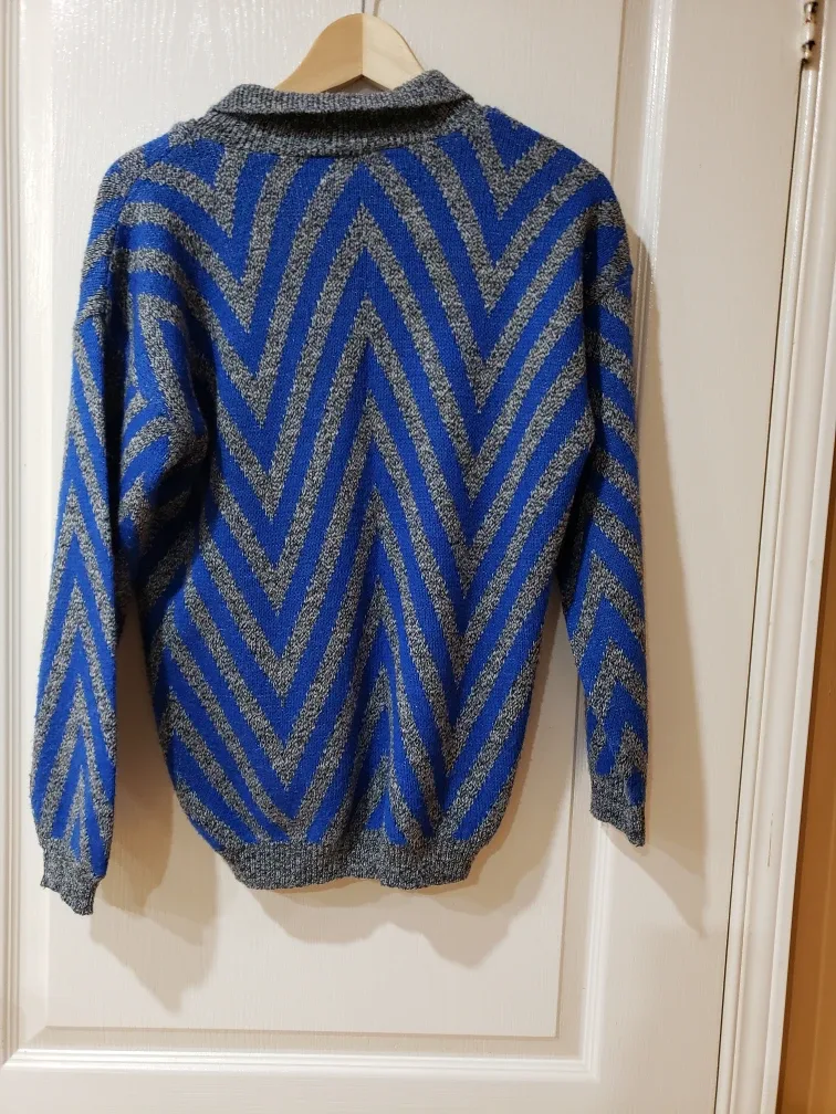 Blue and Grey Chevron Sweater image indicator(2)
