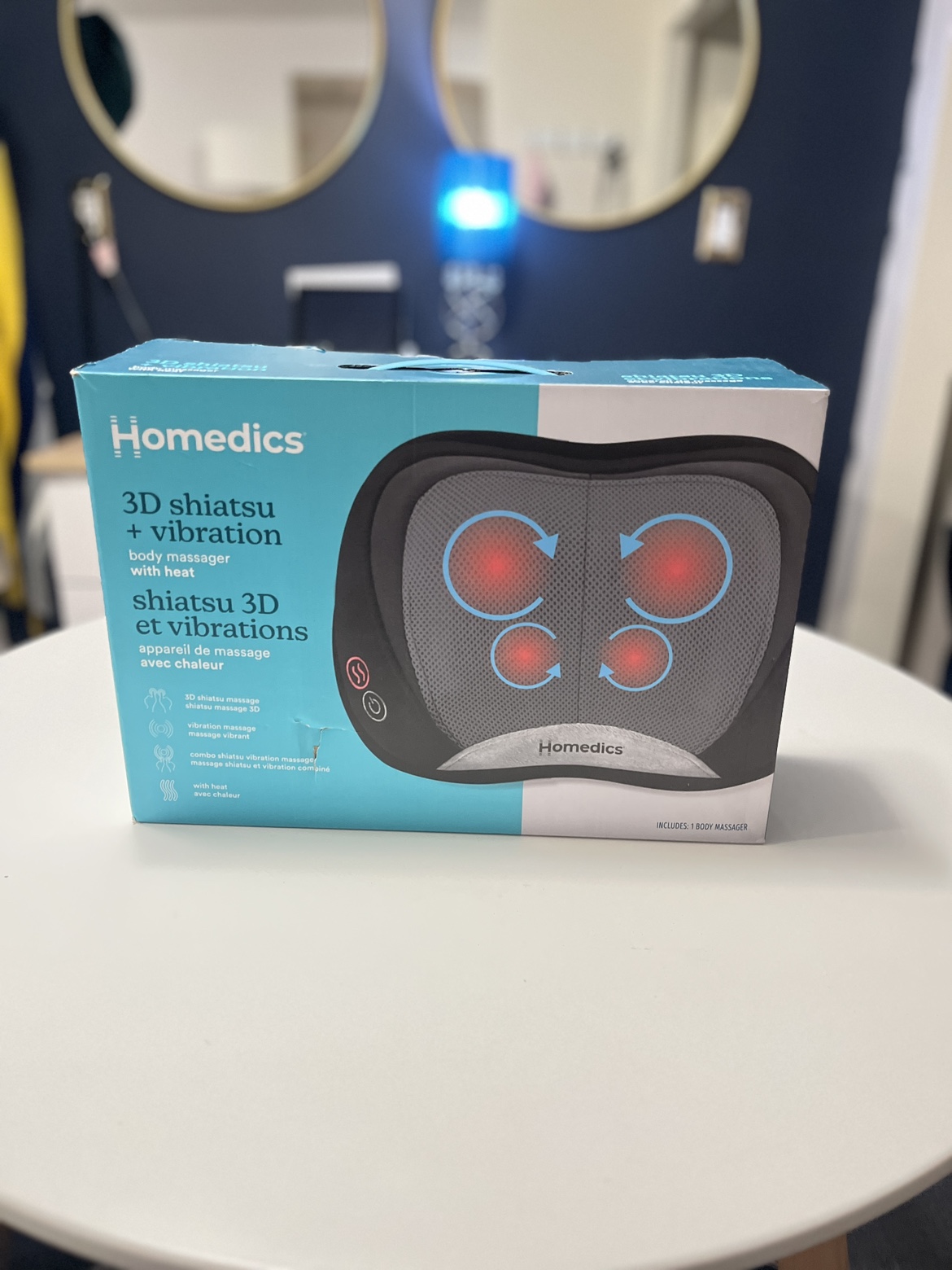 Homedics 3D Shiatsu and Vibration Massage Pillow with Heat