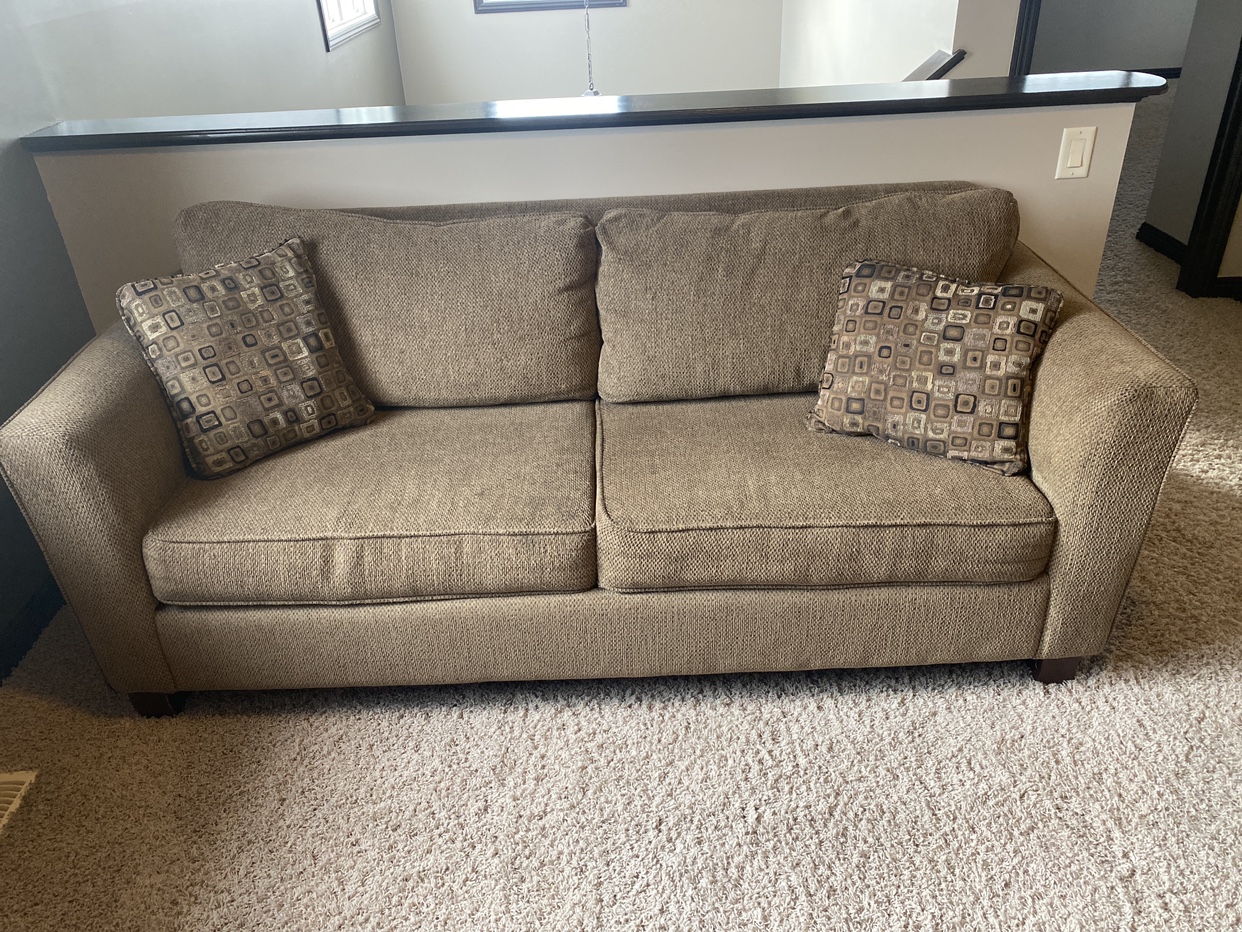 Brown sofa bed