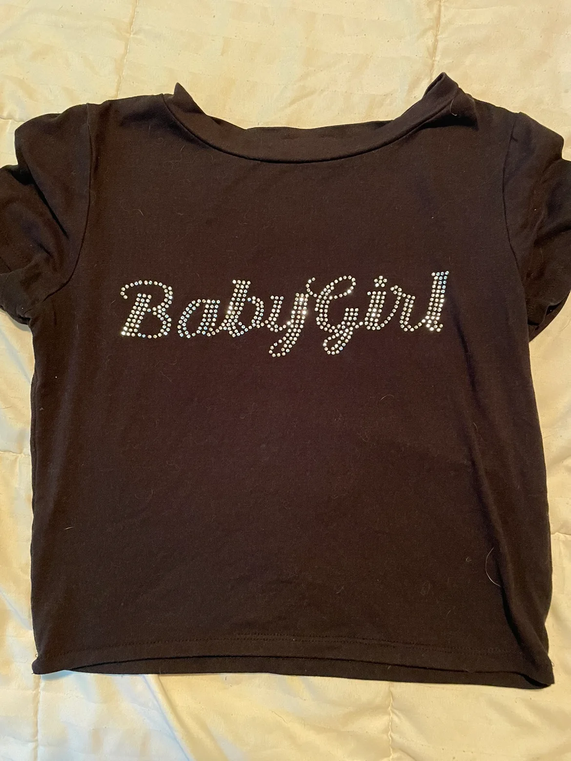 Black "Baby Girl" Crop Top #freecycle thumbnail