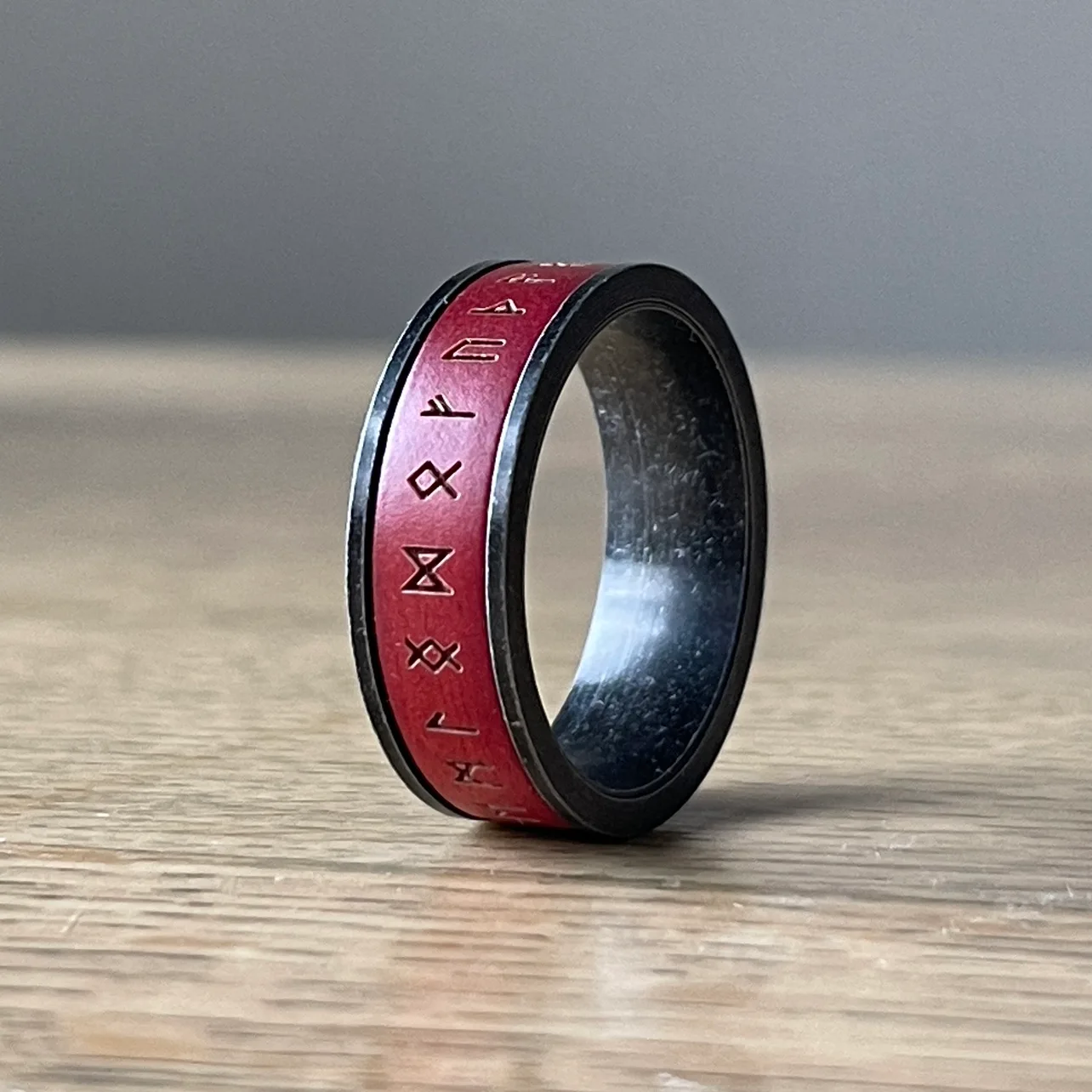 Runic Alphabet Viking rings - Stainless Steel 316 thumbnail