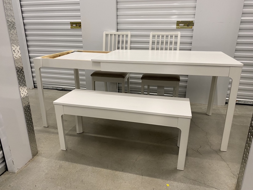 Can deliver—Ikea Ekedalen extendable table, 2 chairs and a bench - photo 3