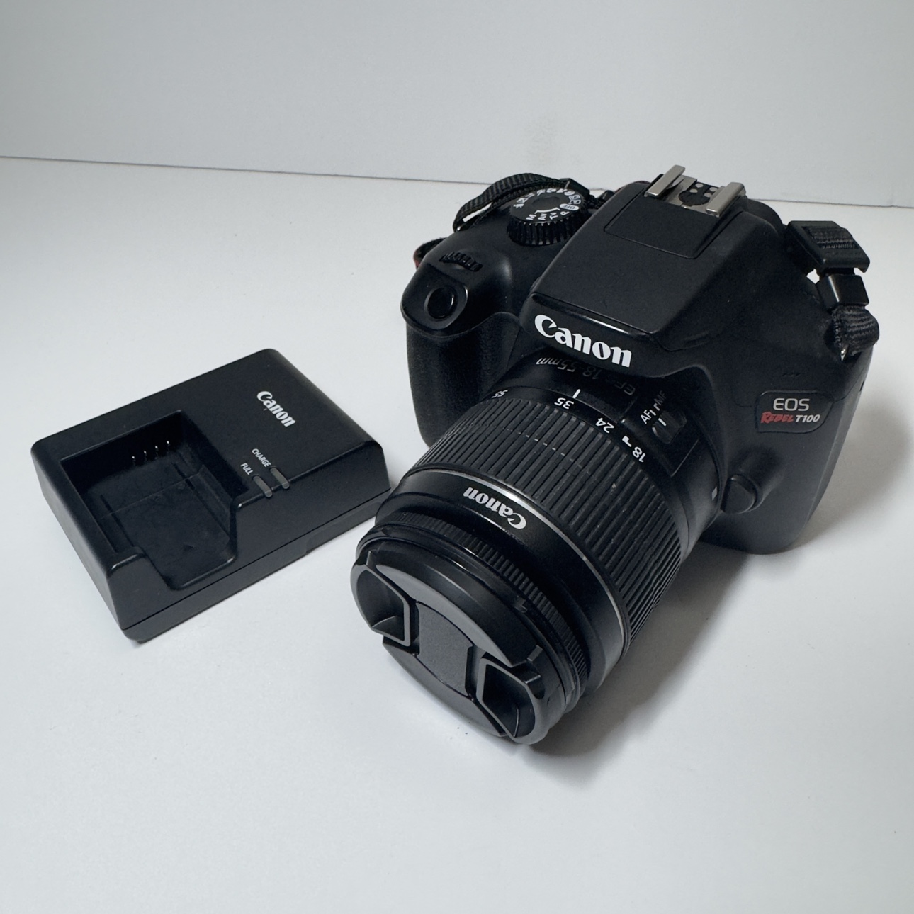 Canon EOS Rebel T100 DSLR Camera with 18 55 Lens