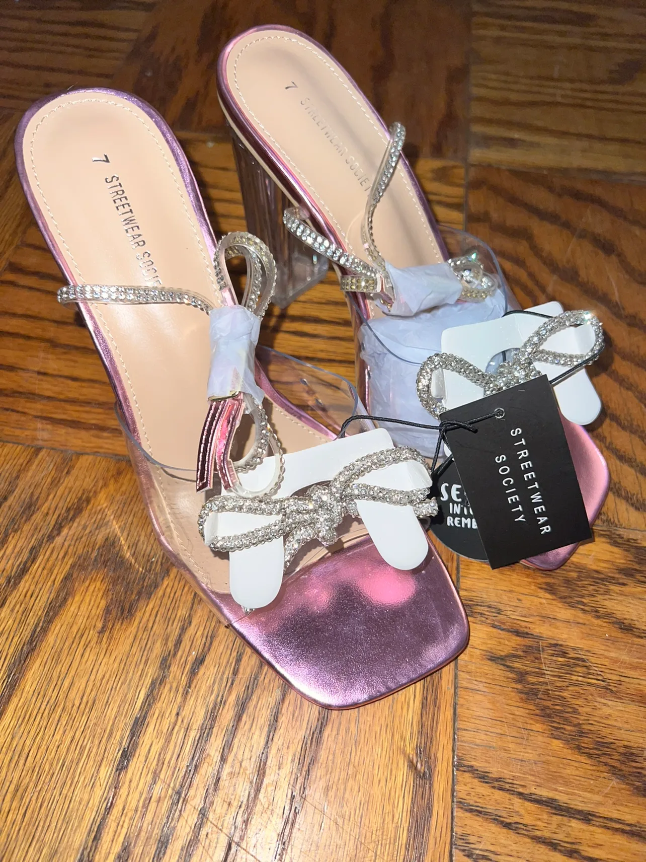Clear Rhinestone Heels thumbnail