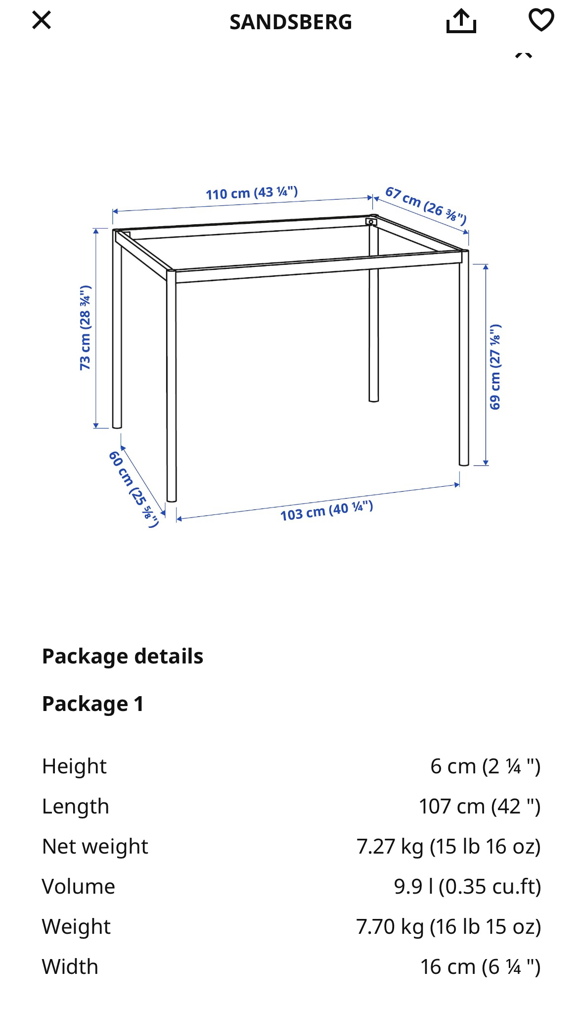 SANDSBERG table - photo 2