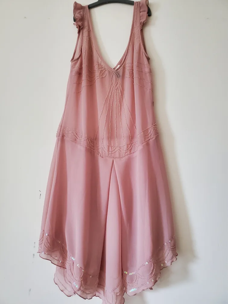 New Pink Beaded Dress image indicator(3)