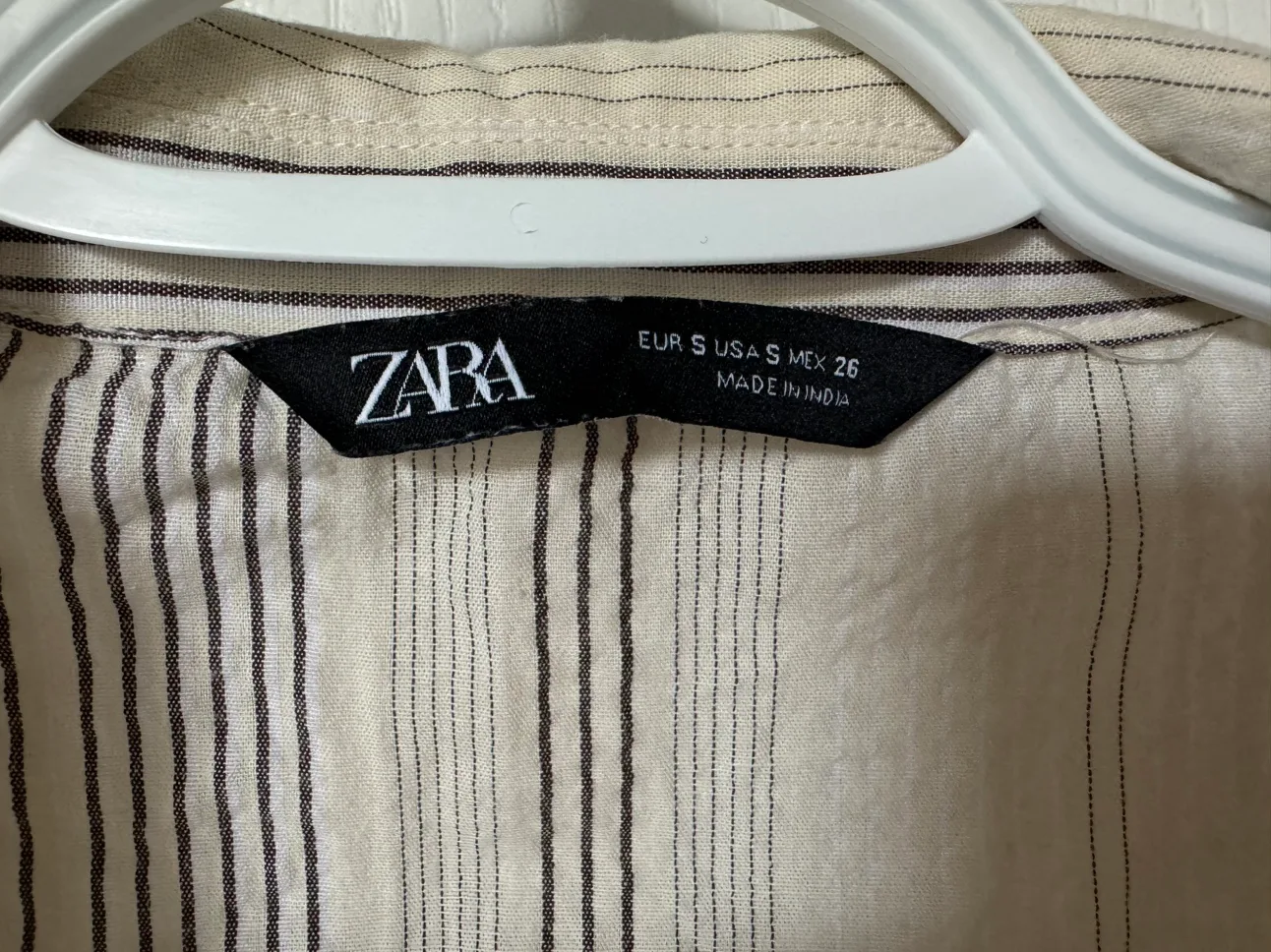 Zara Striped Tie Front Long Blouse image indicator(4)