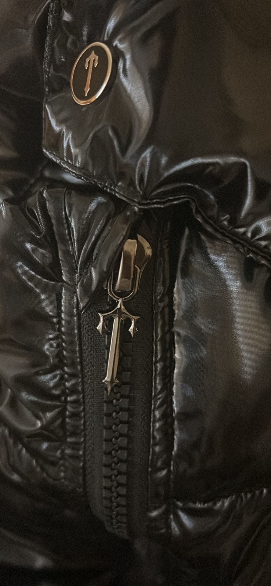Trapstar Shiny Black Puffer Jacket - photo 5