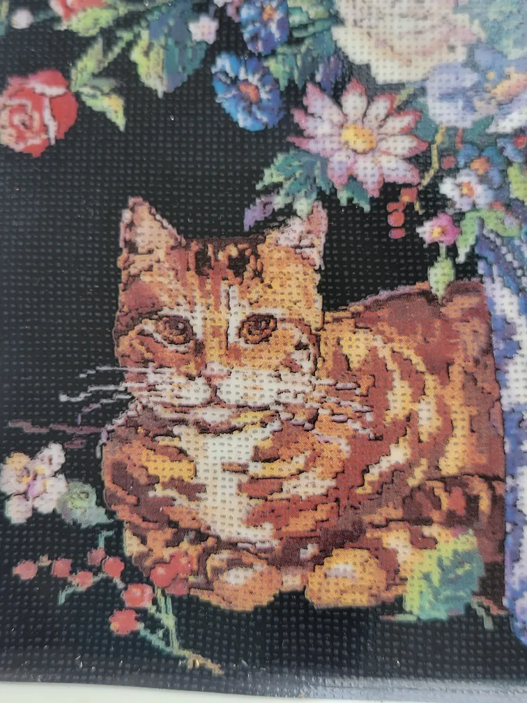 1989 Hallmark "Cat with Bouquet" Decorative Ceramic Plate. Tray. image indicator(2)