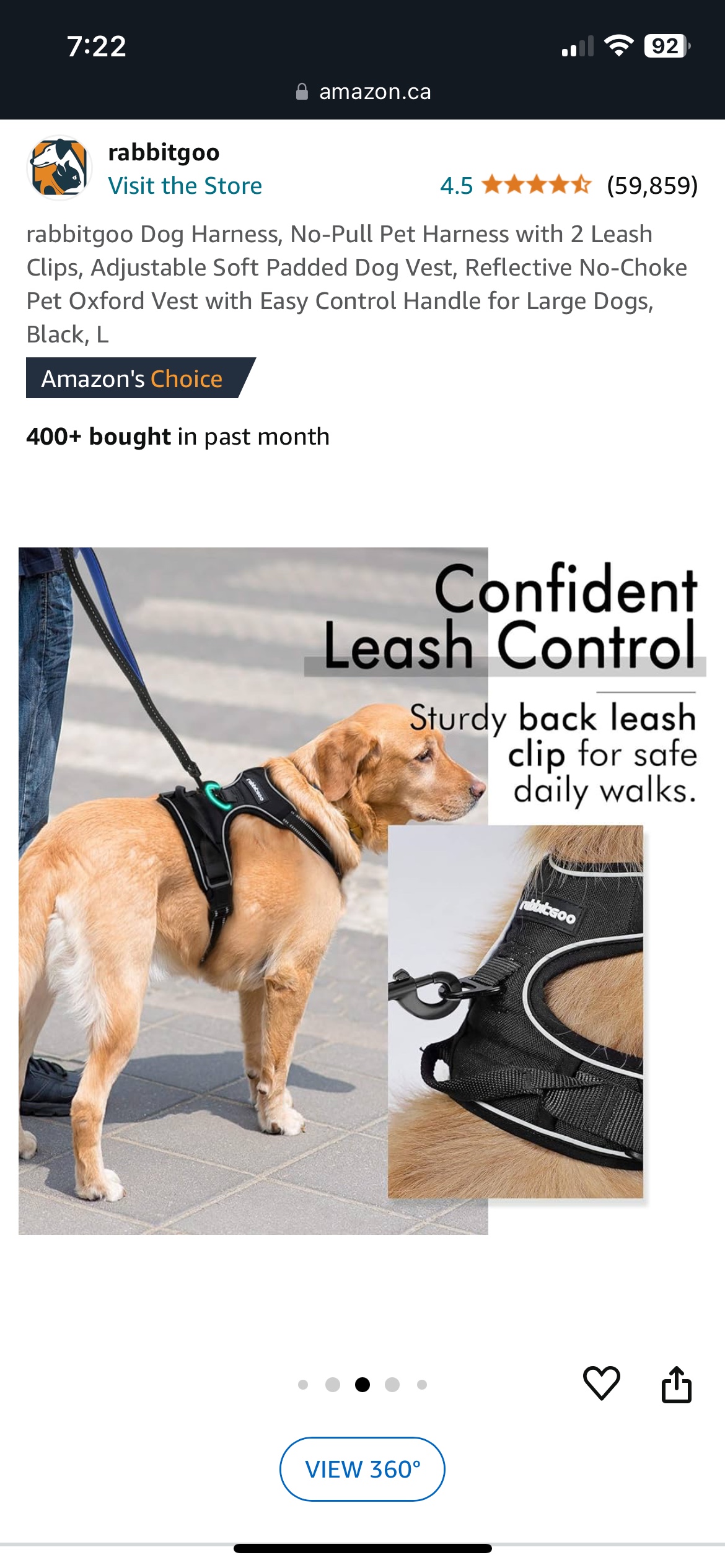 Rabbitgoo Dog Harness Size Large - photo 3