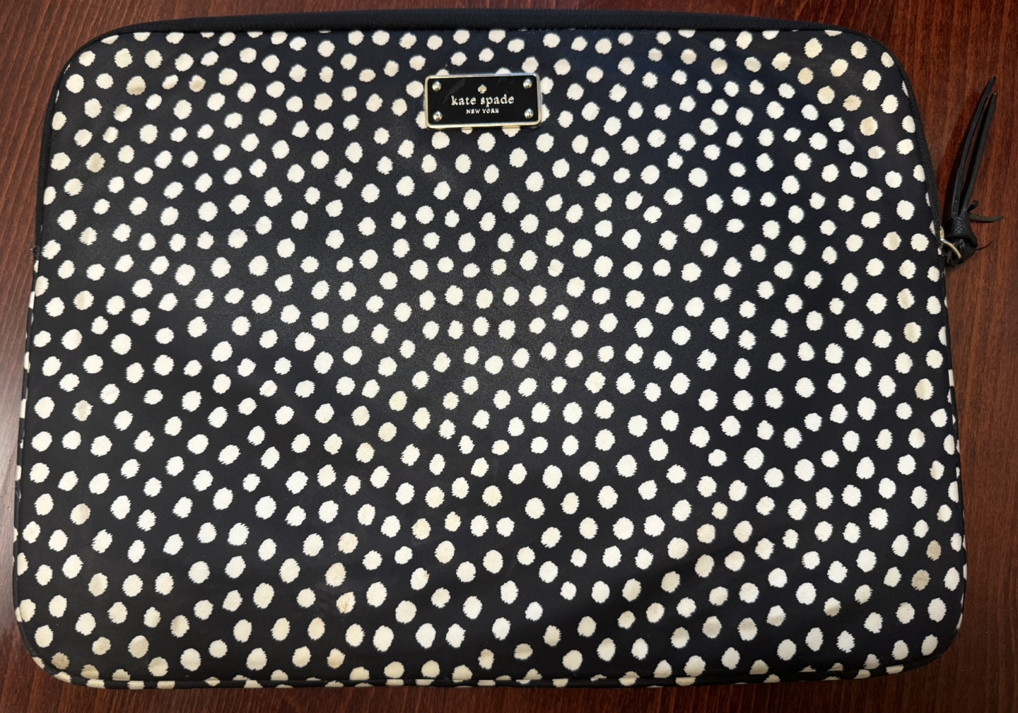Kate Spade Black and White Polka Dot Laptop Case