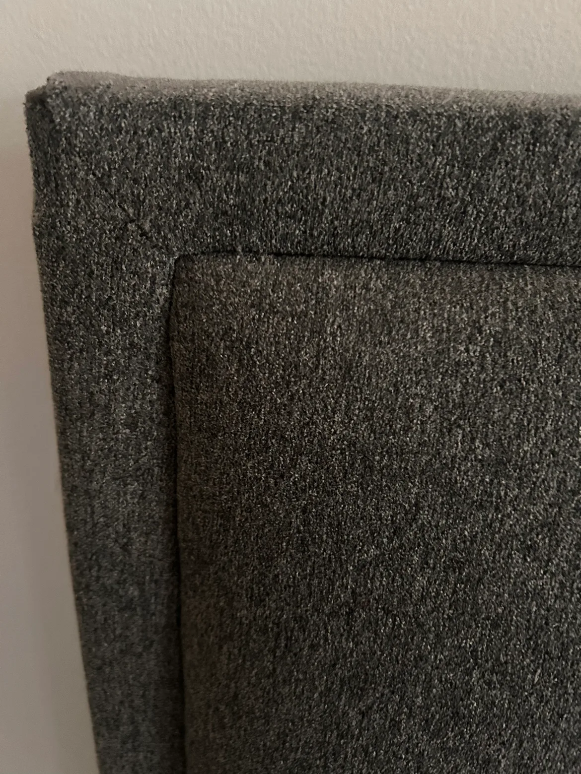 Queen bed frame (grey fabric) with drawer image indicator(2)