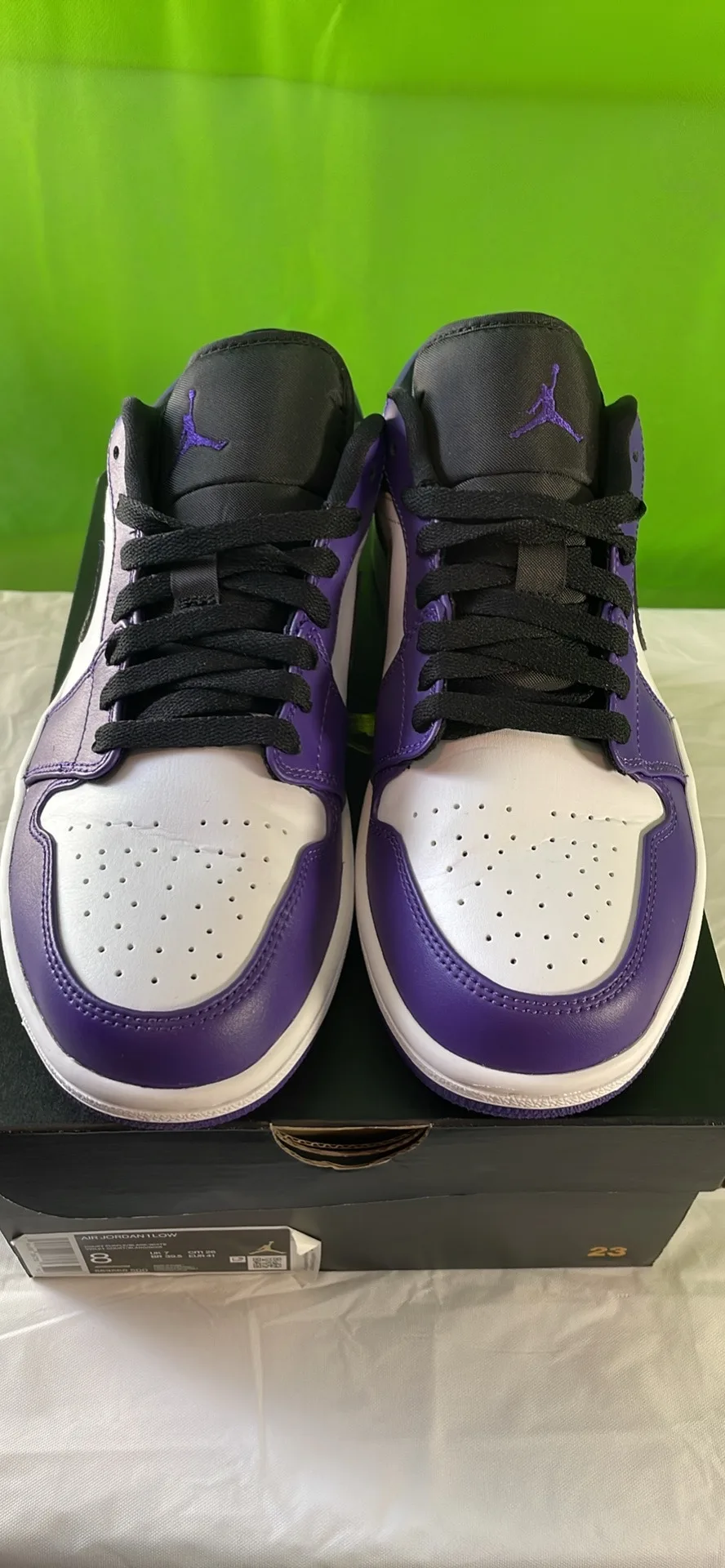Air Jordan 1 Low Court Purple size 8 mens image indicator(2)