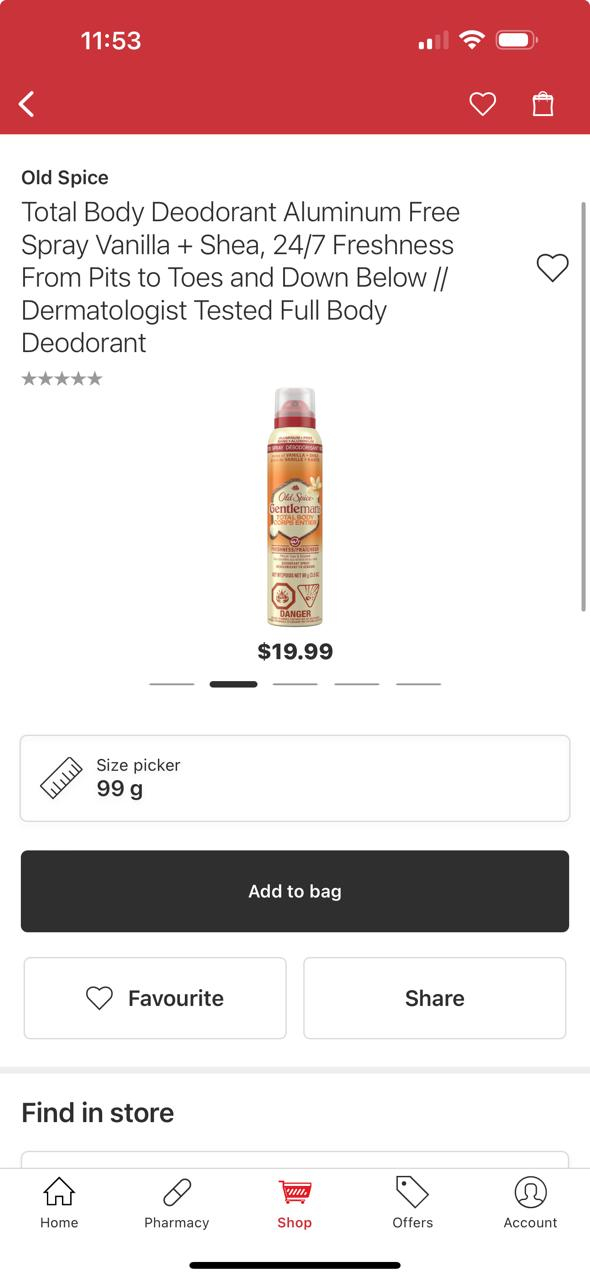 Old Spice Gentlemen's Total Body Deodorant Spray - photo 2