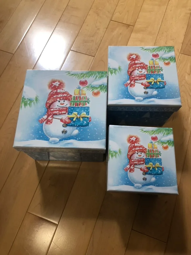 🆕Set of 3 Snowman Gift Boxes image indicator(4)