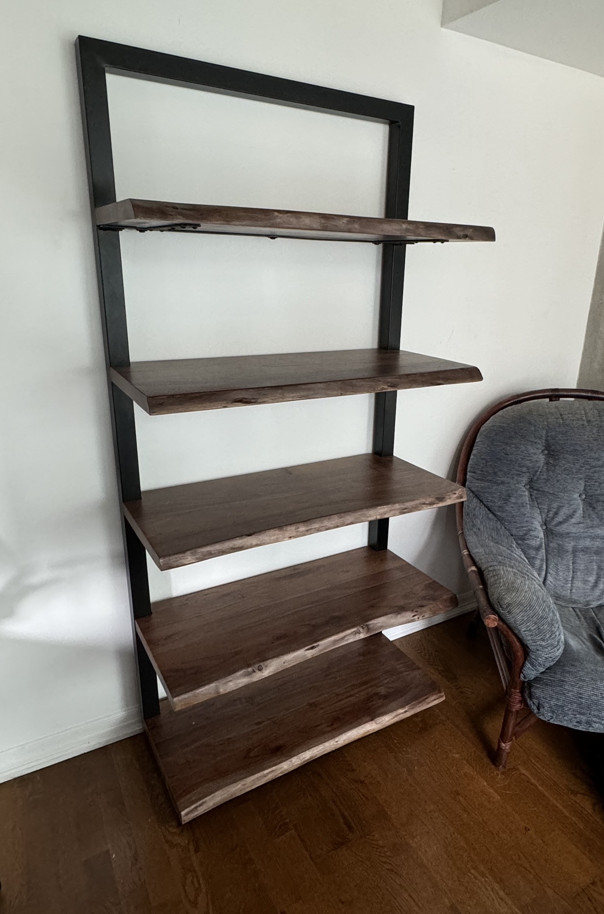 Solid Wood Wazo Live Edge Bookshelf