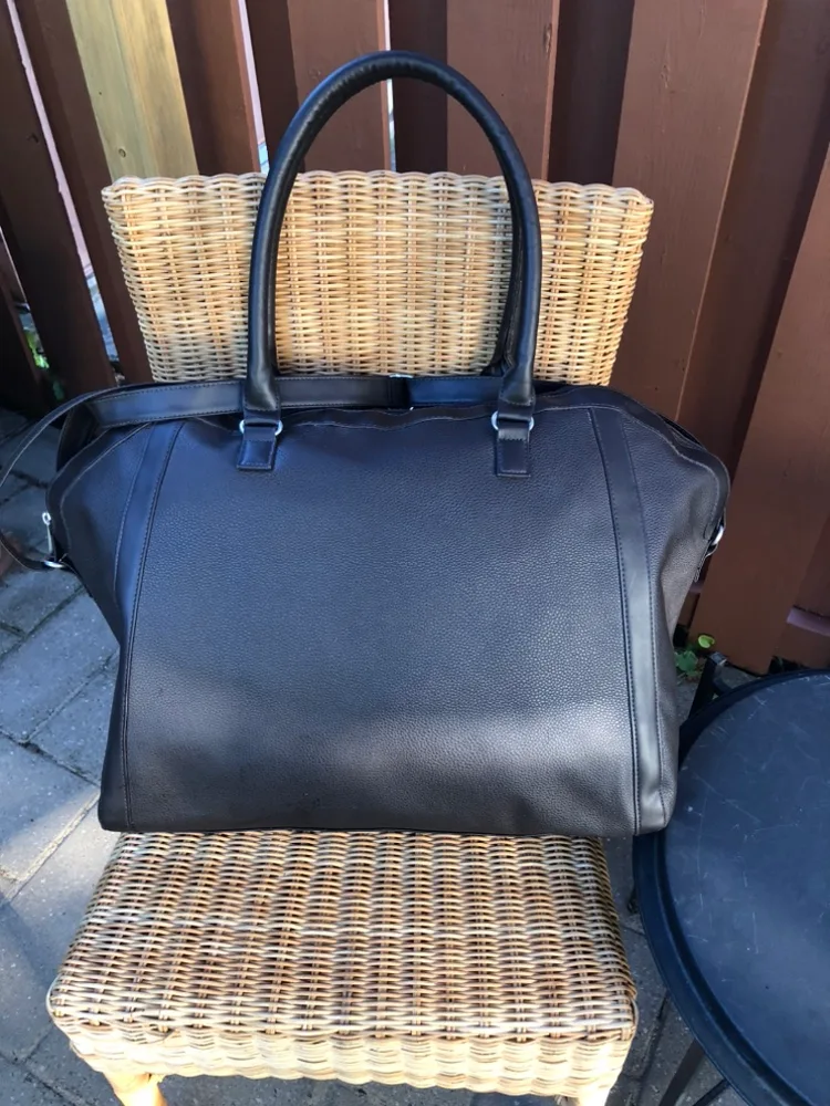 Black Leather Weekender Bag thumbnail