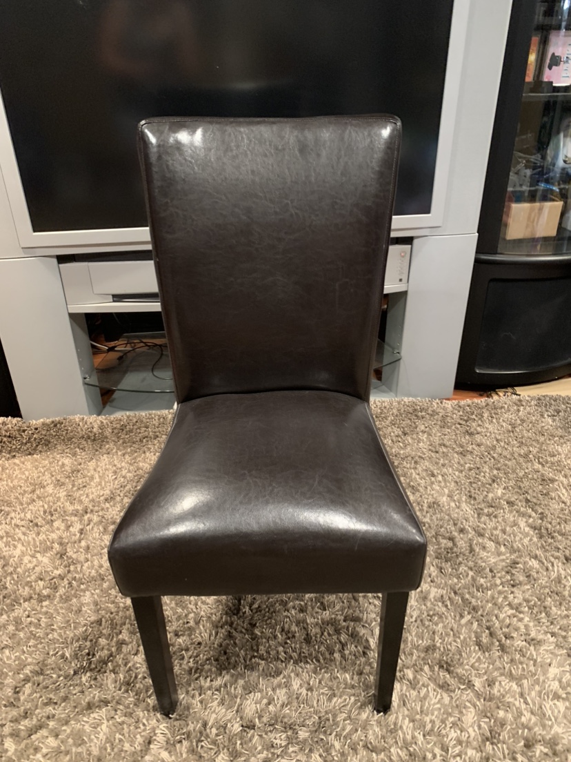 Brown Leather Dining Chair